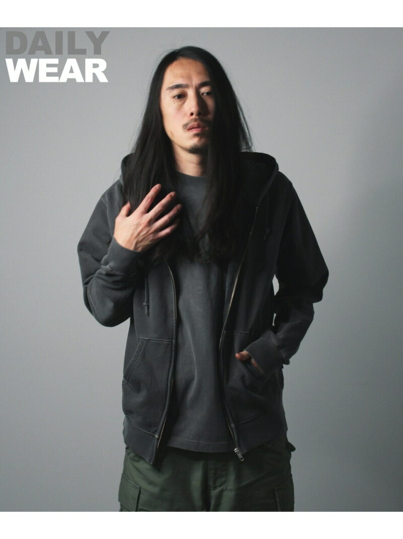 AVIREX sDAILY/fC[tFADE WASH ZIP UP PARKA / tF[h EHbV WbvAbv p[J[ ABbNX gbvX p[J[Et[fB[ O[ IW O[yz