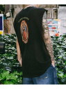 Subciety Cut off tank top サブサエティ トップス ノースリーブ・タンクトップ ブラック ホワイト レッド【先行予約】*【送料無料】