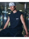LHP SUPPLIER/サプライヤー/DAMAGE PIERCED CROSS NOSLEEVE エルエイチピー トップス ノースリーブ・タンクトップ ブラック ホワイト【送料無料】