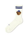 ROYAL FLASH ROSTER SOX/ロスターソックス/TEAM BEAR SOX ロイヤルフラッシュ 靴下・レッグウェア 靴下 ホワイト