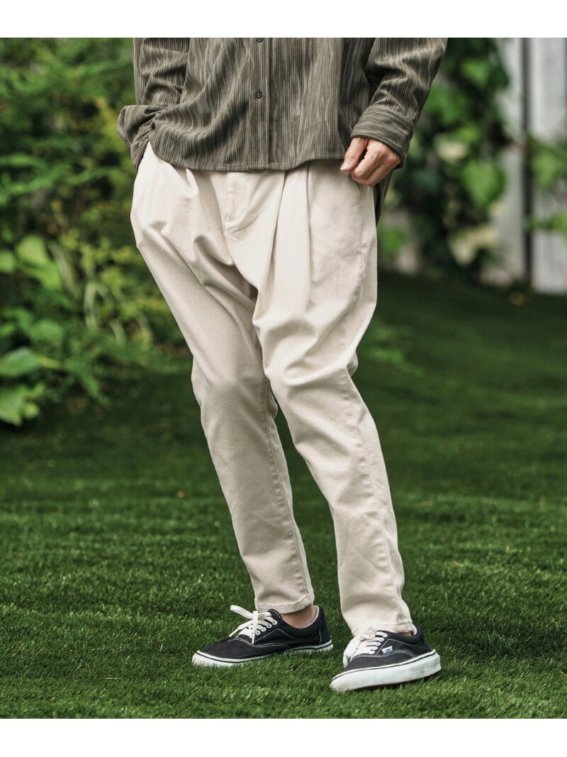 CAMBIO mp13789- Stretch Twill Unique Three Dimensional Pants イージーパンツ カンビオ パンツ その他のパンツ ブラック ベージュ【送料無料】