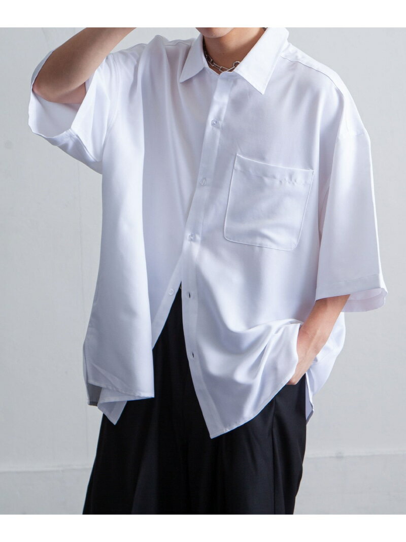 Nilway オーバーサイズデザインレギュラーカラーシャツ ニルウェイ トップス シャツ・ブラウス ホワイト ブラック グレー ネイビー