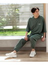 【SALE/30%OFF】LAKOLE 吸水速乾<2点セット>ロゴプルオーバーパンツセットアップ ラコレ トップス その他のトップス グリーン グレー ブラック...