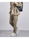 【SALE/60%OFF】UNITED ARROWS ポリエステル/T&T ノープリーツパンツ COZY -ウォッシャブル・ストレッチ・防しわ性(着用しわ)- ...