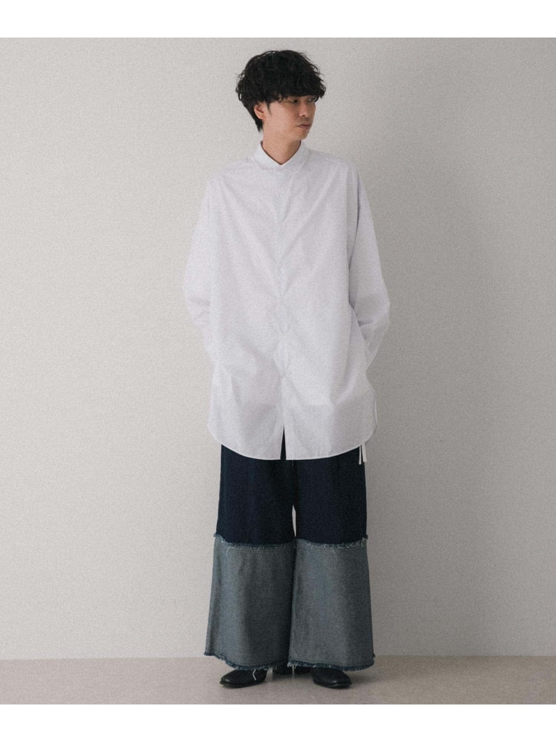 楽天Rakuten Fashion Men【SALE／60％OFF】SENSE OF PLACE 『わたべ*SOP』レギュラーカラーロングシャツ センス オブ プレイス トップス シャツ・ブラウス ホワイト グレー ブルー【RBA_E】