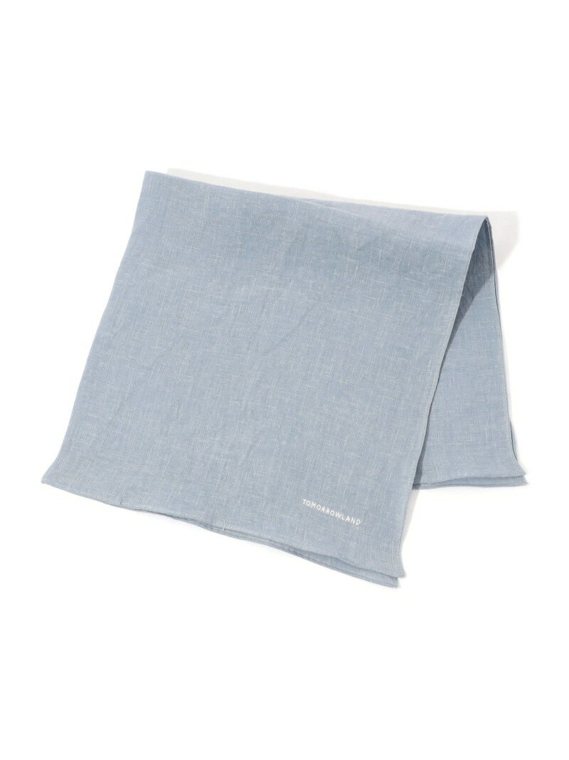 TOMORROWLAND GOODS TOMORROWLAND リネンハンカチ トゥモローランド ファッション雑貨 ハンカチ・ハンドタオル ネイビー ベージュ ホワイト