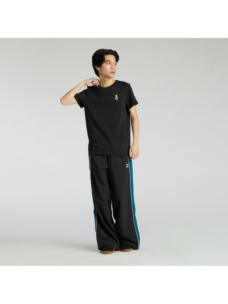 【SALE／30%OFF】PUMA ユニセックス NEKO-san x DYLAN ワンポイント 半袖 スリム Tシャツ プーマ トップス カットソー・Tシャツ ブラック【RBA_E】