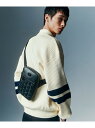 LACOSTE NOMOGRAMME スプレットレザー モノグラムショルダーバッグ ラコステ バッグ ショルダーバッグ グリーン ベージュ ブラック グレー【送料無料】