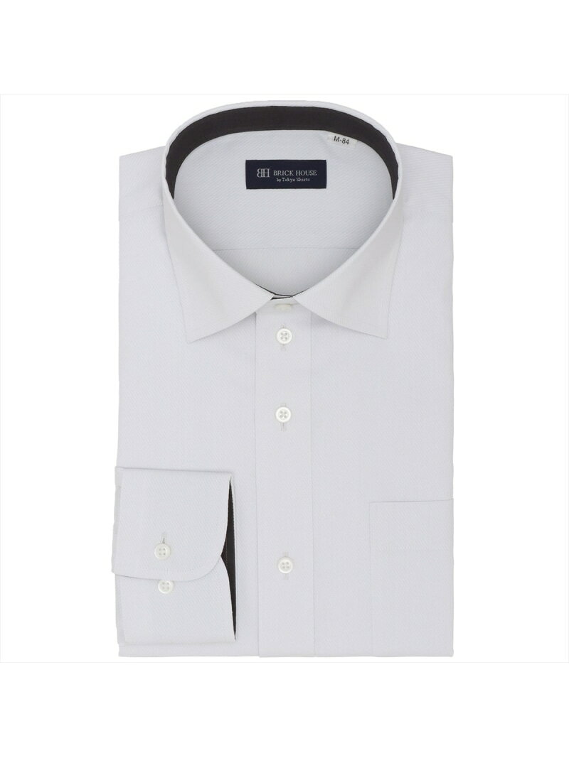 【SALE／30%OFF】BRICK HOUSE by Tokyo Shirts 【透け防止】 ワイド 長袖 形態安定 ワイシャツ BM01I702AN16W1S-30 トーキョーシャツ スーツ・フォーマル Yシャツ・カッターシャツ グレー【RBA_E】(4)