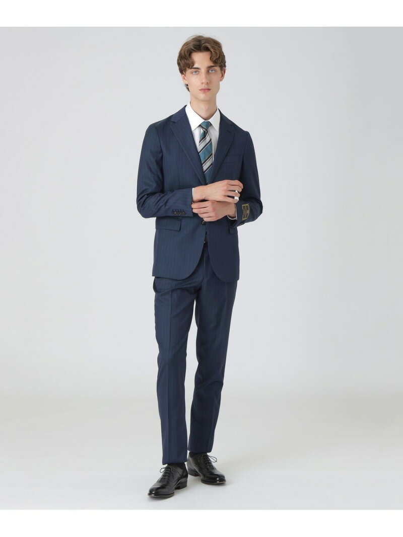 【SALE／35%OFF】BLACK LABEL CRESTBRIDGE 【一部店舗限定】TALLIA DI DELFINOブルーグリーントリプルストライプスーツ ブルーレーベル / ブラックレーベル・クレストブリッジ スーツ・フォーマル セットアップスーツ ネイビー【RBA_E】【送料無料】