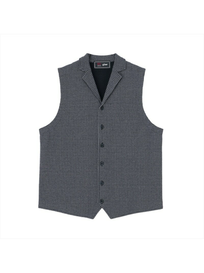 【SALE／5%OFF】BRICK HOUSE by Tokyo Shirts 前身カットラペルニットジレ 幾何学模様 メンズ BM05J102DP50X00-28 トーキョーシャツ トップス ベスト・ジレ ホワイト【RBA_E】【送料無料】