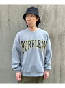 【SALE/40%OFF】Purple&Yellow ダンボールニット ロゴプリントプルオーバー コムサイズム トップス スウェット・トレーナー ピンク ブルー...