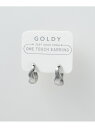 GOLDY ミニマム ウェーブ ワンタッチ イヤリング ゴールディ アクセサリー・腕時計 イヤリング・イヤーカフ ゴールド シルバー
