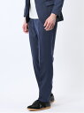 TAKA-Q 軽量 スリムフィット ノータックパンツ バーズアイ青(セットアップ可能) 【25SS】 メンズ パンツ ボトム カジュアル ビジネス 通勤 仕事 ...
