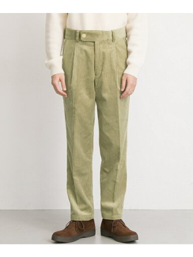 Freemans Sporting Club JP Corduroy Pleated Pants UF86-14B006: Beige Freemans Sporting Club JP Corduroy Pleated Pants UF86-14B006: Beige