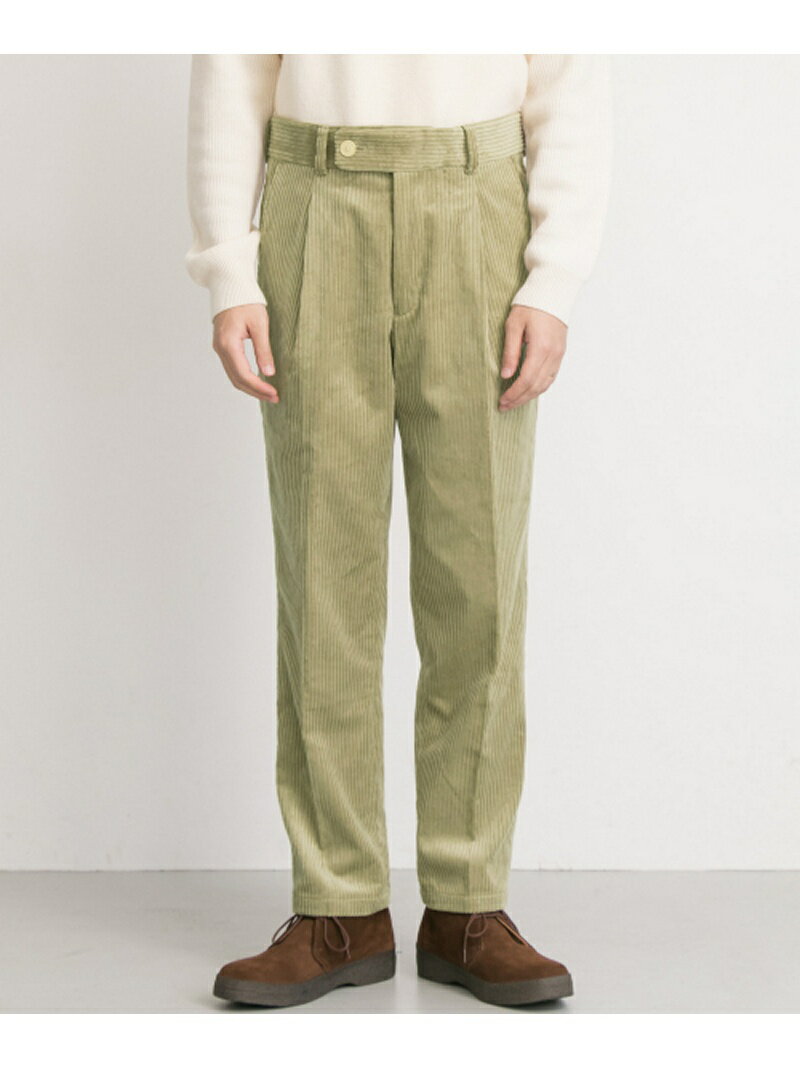 Freemans Sporting Club JP Corduroy Pleated Pants UF86-14B006: Beige
