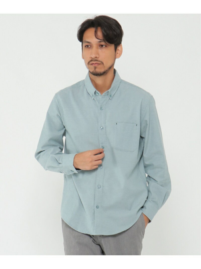 【SALE／60%OFF】ikka フランネル無地シャツ イッカ トップス シャツ・ブラウス グリーン ホワイト グレー ネイビー パープル【RBA_E】のサムネイル