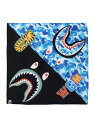 A BATHING APE ABC SHARK BANDANA M ア ベイシング エイプ ファッション雑貨 スカーフ・バンダナ ブルー グリーン