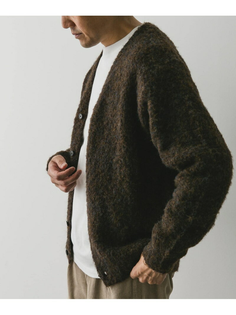 【SALE/60%OFF】URBAN RESEARCH DOORS MIXカラー ヘアリーニットカーディガン アーバンリサーチドアーズ トップス カーディガン ブルー グレー ブラウン【RBA_E】