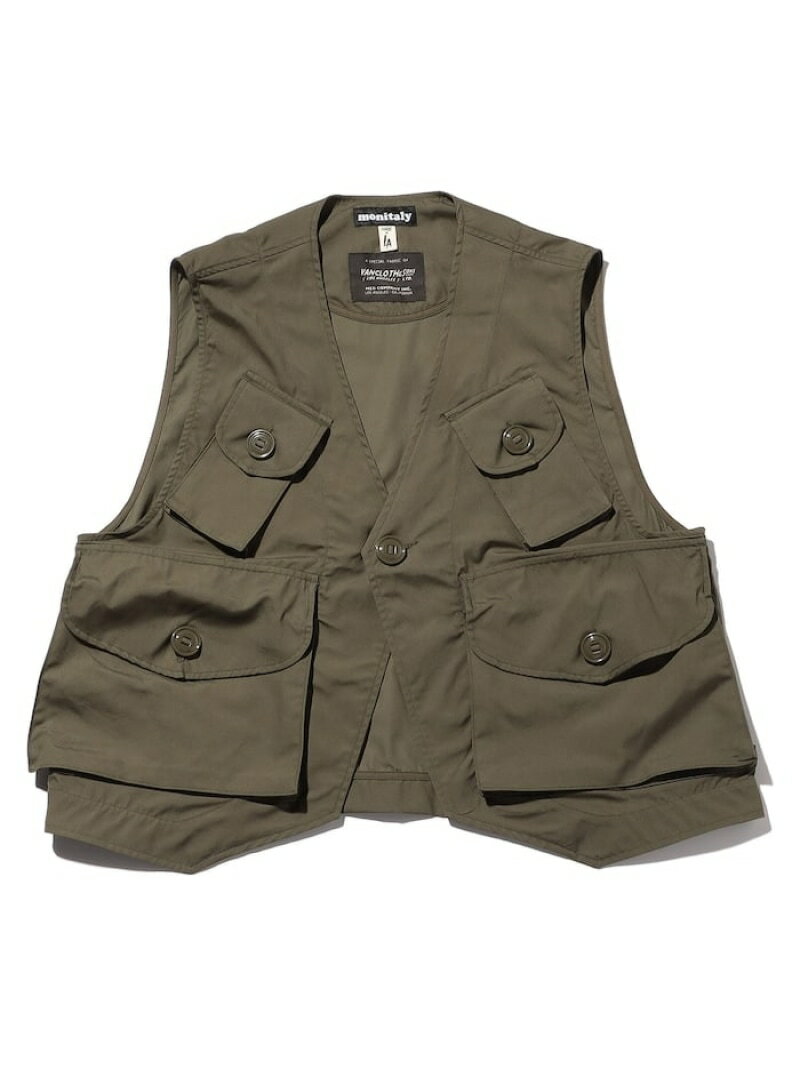 【SALE／40%OFF】monitaly Military Vest Type-C フリークスストア トップス ベスト・ジレ グリーン【RBA_E】【送料無料】