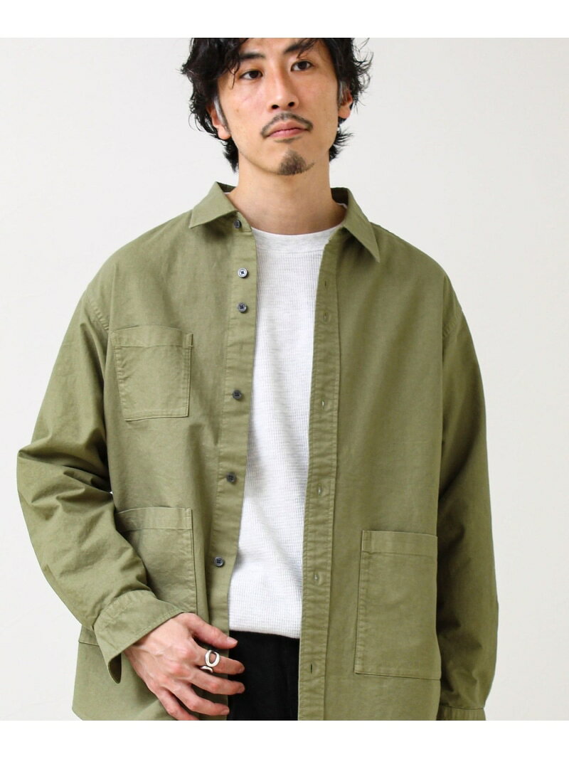 GLOSTER 【ユーティリティシャツ】ダックポケットシャツ フレディ アンド グロスター トップス シャツ・ブラウス グレー グリーン ブラウン【先行予約】*【送料無料】