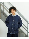 レアセル ノーカラージャケット メンズ rehacer rehacer:No-Collar Big Pocket Denim JKT レアセル ジャケット・アウター デニムジャケット ネイビー【送料無料】