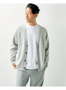 【SALE／50%OFF】MEN'S MELROSE ラビットウーリーミラノリブニットカーディガン メンズメルローズ トップス カーディガン グレー ベージュ ブラック【RBA_E】【送料無料】