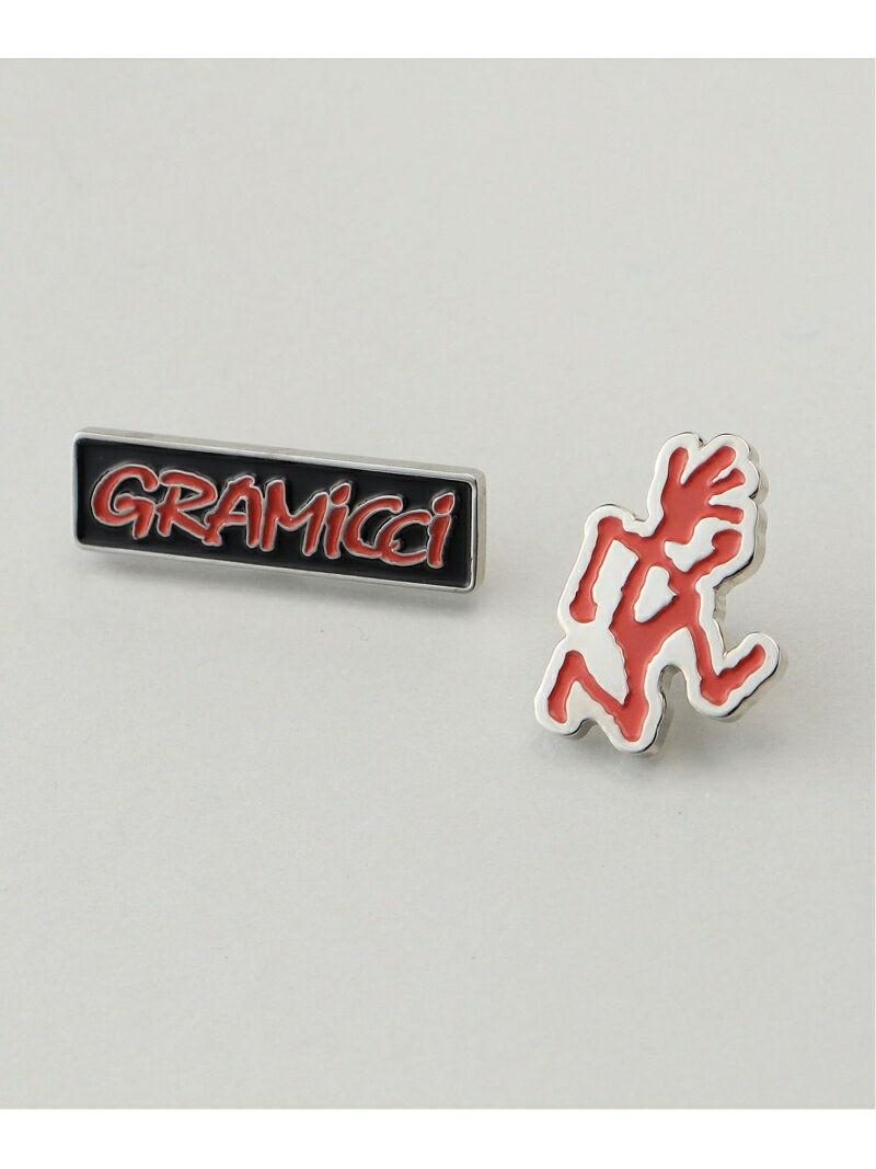 GRAMICCI GRAMICCI/(U)【63】2P PINS レアリゼ アクセサリー・腕時計 ブローチ・コサージュ・バッジ レッド