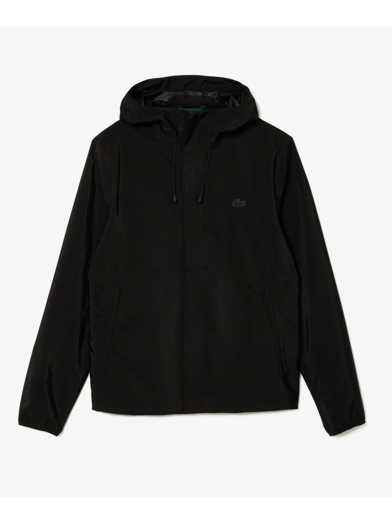 【SALE/40%OFF】LACOSTE 防水 耐水 撥水 シャワープルーフマウンテンパーカー ラコステ ジャケット・アウター マウンテンパーカー ブラック グリーン【RBA_E】【送料無料】