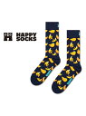 Happy Socks Happy Socks Banana ( バナナ )クルー丈 ソックス 靴下 ナイガイ 靴下・レッグウェア 靴下 ネイビー