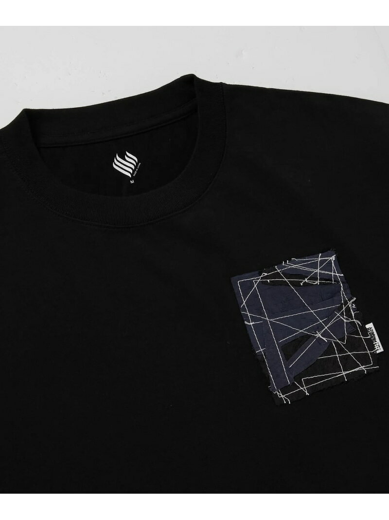 REBIRTH PROJECT REBIRTH PROJECT ｜ AIRBACK patchwork Tシャツ 3 リバースプロジェクトストア トップス カットソー・Tシャツ ブラック【送料無料】