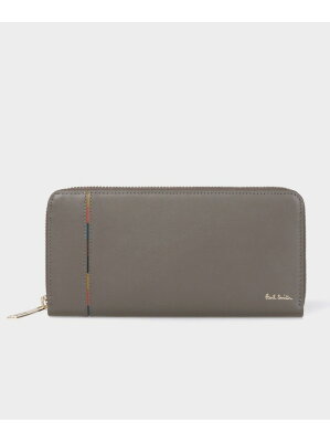 【SALE/30%OFF】Paul Smith 【公式】インセットストライプ ラウンドジップ長財布 ポール・スミス アウトレット 財布・ポーチ・ケース 財布 グレー【RBA_E】【送料無料】