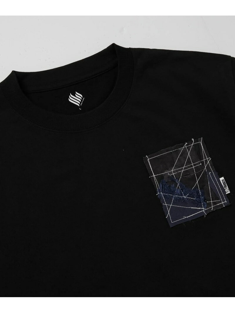 REBIRTH PROJECT REBIRTH PROJECT ｜ AIRBACK patchwork Tシャツ 2 リバースプロジェクトストア トップス カットソー・Tシャツ ブラック【送料無料】