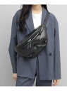 【SALE/26%OFF】glabella フェイクレザー パデッド クッション ウエストバッグ エー.エム.エス. バッグ ボディバッグ・ウエストポーチ ブラ...