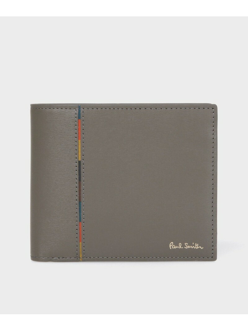 ポール・スミス 二つ折り財布（メンズ） 【SALE／30%OFF】Paul Smith 【公式】インセットストライプ 2つ折り財布 ポール・スミス　アウトレット 財布・ポーチ・ケース 財布 グレー【RBA_E】【送料無料】