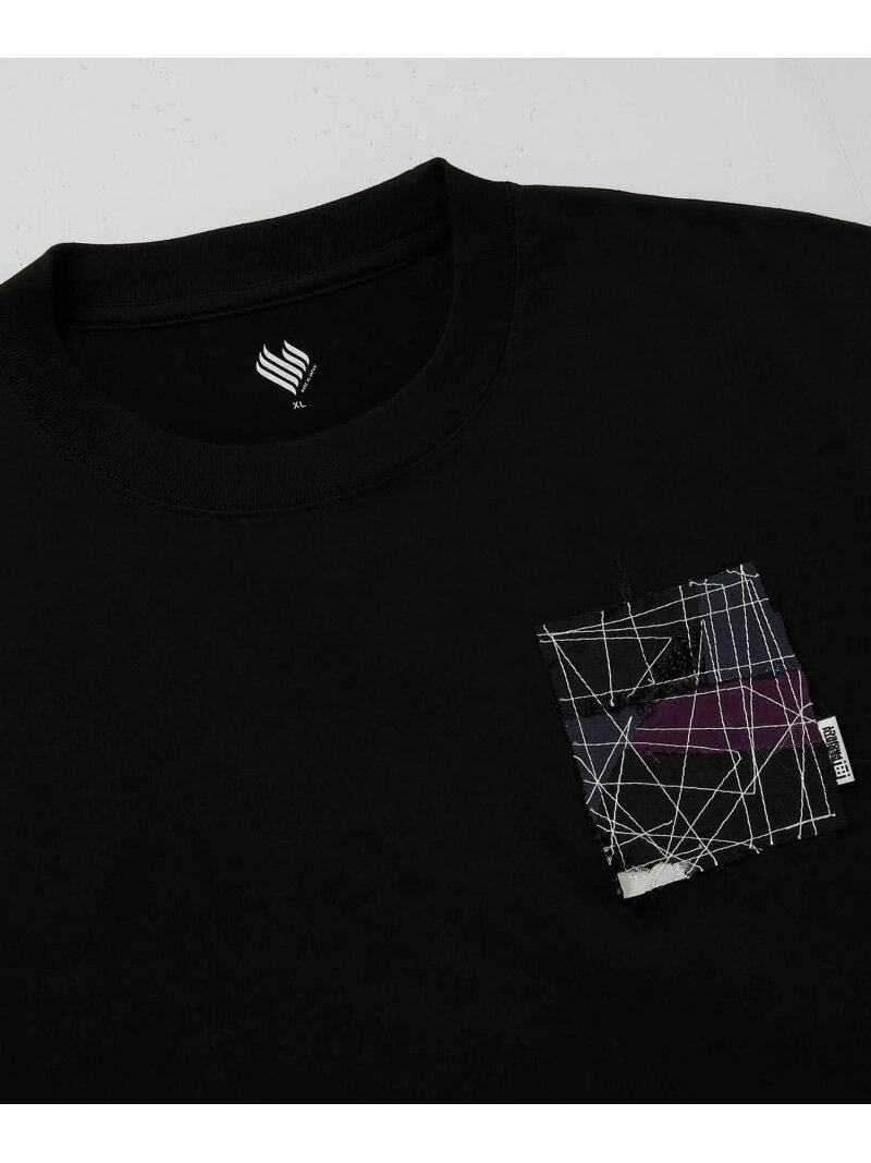 REBIRTH PROJECT REBIRTH PROJECT ｜ AIRBACK patchwork Tシャツ 2 リバースプロジェクトストア トップス カットソー・Tシャツ ブラック【送料無料】