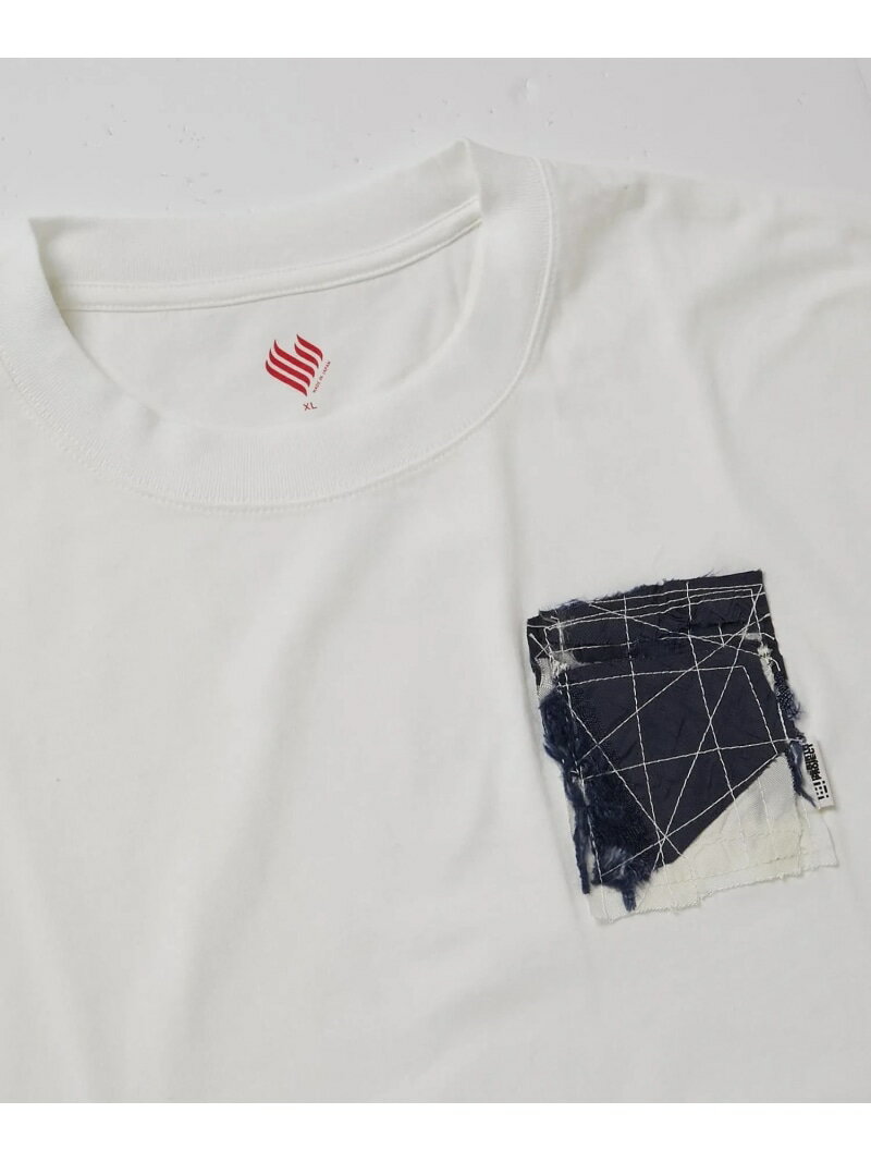 REBIRTH PROJECT REBIRTH PROJECT ｜ AIRBACK patchwork Tシャツ 2 リバースプロジェクトストア トップス カットソー・Tシャツ ホワイト【送料無料】