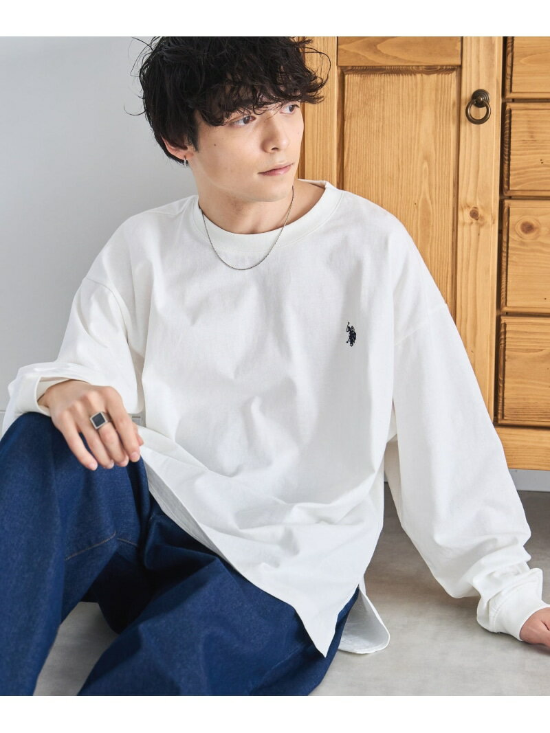 WEGO MEN'S U.S. POLO ASSN.ワンポイント刺繍LST ウィゴー トップス カットソー・Tシャツ グレー ブラック ホワイト【送料無料】
