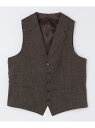 【SALE/40%OFF】SHIPS MEN 【SHIPS別注】CARUSO: ピンヘッド ラペルド ベスト シップス スーツ・フォーマル スーツベスト ブラウ...
