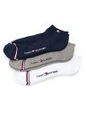 TOMMY HILFIGER TOMMY HILFIGER/(M)スニーカーソックス 3足組 アウトフィット 靴下・レッグウェア 靴下 ブラック