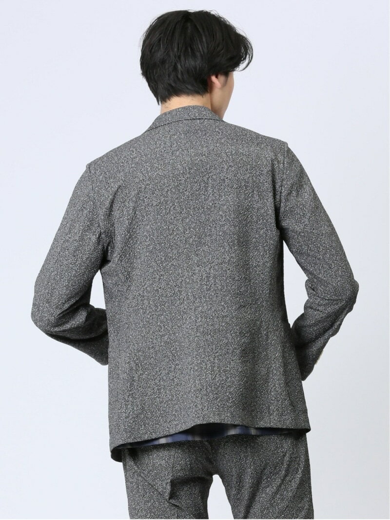 【SALE／50%OFF】TAKA-Q 軽量 スリムフィット 2ボタンジャケット プリント黒(セットアップ可能) タカキュー スーツ・フォーマル スーツジャケット ブラック【RBA_E】【送料無料】