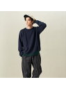 【SALE/58%OFF】TOKYO SHIRTS 【Pitta Re:)】 配色 ニットプルオーバー RM05H504DM10X00-20 トーキョーシャツ トップス ニット ネイビー【RBA_E】