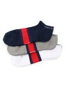 TOMMY HILFIGER TOMMY HILFIGER/(M)スニーカーソックス 3足組 アウトフィット 靴下・レッグウェア 靴下 ブラック