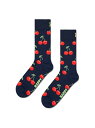 Happy Socks Happy Socks Cherry ( チェリー )クルー丈 ソックス 靴下 ナイガイ 靴下・レッグウェア 靴下 ネイビー ブラック