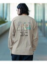 【SALE/60%OFF】Mark Gonzales Mark Gonzales/(M)MGT-23024 バックプリント長袖Tシャツ シフォン トップス カットソー・Tシャツ ネイビー ホワイト ブラック ベージュ【RBA_E】