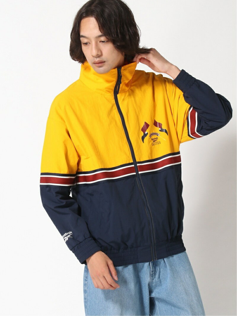 【SALE／70%OFF】Reebok Classic ロマンティッククラウン トラックジャケット / Romantic Crown Track Jacket リーボック コート/ジャケット ナイロンジャケット イエロー ネイビー【RBA_E】【送料無料】