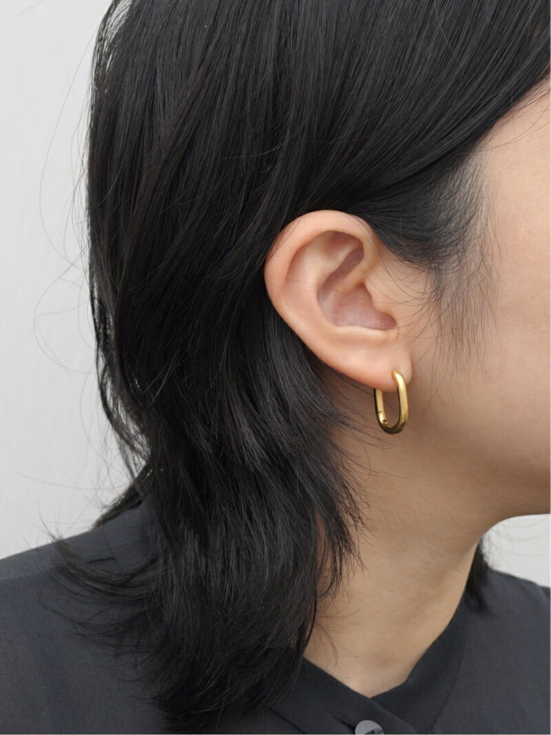 ieLS 金属アレルギー対応 「ieLS」 フープピアス ステンレス クークロワッサン アクセサリー・腕時計 ピアス シルバー ゴールド(4)