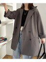 Discoat 【WEB限定/ユニセックス】Wブレストオーバージャケット ディスコート ジャケット・アウター テーラードジャケット・ブレザー グレー ブラウン ホワイト【送料無料】