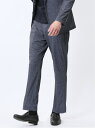 【SALE/10%OFF】TAKA-Q TechDenim スリムフィット ノータックパンツ 紺(セットアップ可能) タカキュー スーツ・フォーマル スーツパン...
