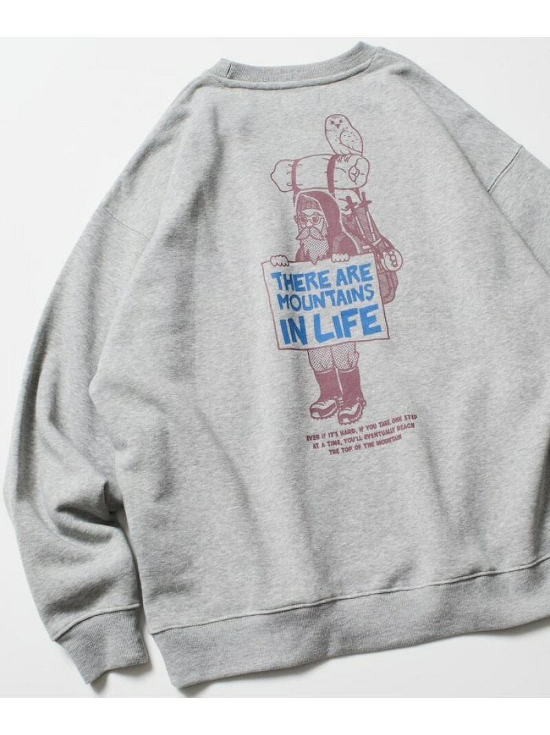 FREAK'S STORE リラックスフィット バックプリント クルーネック スウェット / CAMP MAN 【限定展開】 25AW フリークスストア トップス スウェット・トレーナー ブラック グレー【先行予約】*【送料無料】